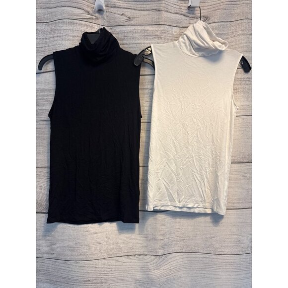 Majestic Filatures Sleeveless Turtleneck Tops Size 1/XS/S - Picture 1 of 3